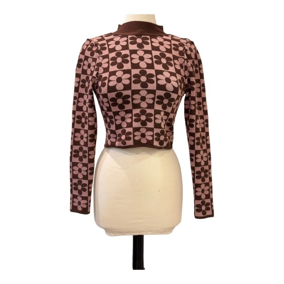 DREAMERS BY DEBUT Women's Backless Sweater Crop Top Size S/M - Picture 3 of 7